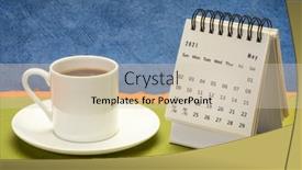  Presentation with business abstract - PPT layouts consisting of may-2021-spiral-desktop-calendar background and a soft green colored foreground