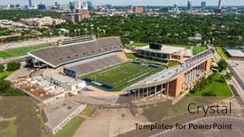  Presentation with houston - PPT theme having may-29-2020-houston-texas background and a coral colored foreground