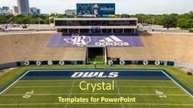  Presentation with american university - Slide set enhanced with may-29-2020-houston-texas background and a tawny brown colored foreground