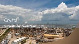  Presentation with refinery - Audience pleasing presentation theme consisting of may-30-2020-texas-city backdrop and a gray colored foreground