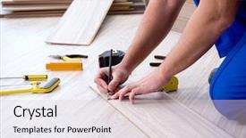  Presentation with flooring - Audience pleasing PPT layouts consisting of may laying laminate flooring backdrop and a lemonade colored foreground