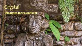  Presentation with maya - Presentation theme enhanced with maya-statue-in-the-honduras background and a tawny brown colored foreground