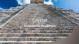  Presentation with archaeological - Amazing slides having mayan-el-castillo-pyramid backdrop and a gray colored foreground
