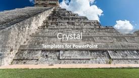  Presentation with archaeological - Beautiful PPT theme featuring mayan-el-castillo-pyramid backdrop and a gray colored foreground