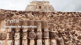  Presentation with mayan - Audience pleasing PPT theme consisting of mayan-pyramid-in-uxmal-yucatan backdrop and a tawny brown colored foreground