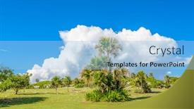  Presentation with archaeological - Slide deck with mayan ruins of tulum tulum archaeological site mexico background and a light blue colored foreground