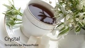  Presentation with lily of the valley close - Cool new presentation theme with mayflower - lily of the valley backdrop and a  colored foreground