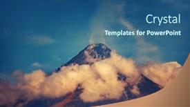  Presentation with blue mountain - Presentation featuring mayon active volcano on luzon island philippines beautiful view on greatest mountain surrounded by clouds and blue sky panoramic photo on wonderful famous national tourist landscape background and a ocean colored foreground