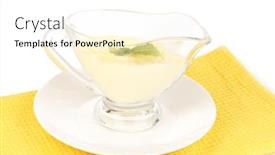  Presentation with mayonnaise - Cool new presentation theme with mayonnaise in bowl on napkin isolated on white backdrop and a white colored foreground