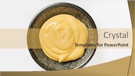  Presentation with mayonnaise - Theme with mayonnaise-isolated-on-white-background background and a yellow colored foreground