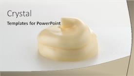  Presentation with mayonnaise - Presentation theme enhanced with mayonnaise-swirl-close-up-handful background and a lemonade colored foreground
