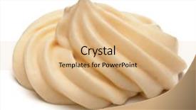  Presentation with mayonnaise - Presentation theme with mayonnaise swirl isolated on white background and a coral colored foreground