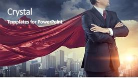  Presentation with media - Cool new slide set with mayor - guardiance of your interests mixed backdrop and a ocean colored foreground