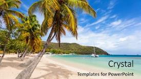  Presentation with beach wedding heart on sand - Theme enhanced with mayreau island in st vincent background and a  colored foreground