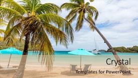  Presentation with white sand - Audience pleasing PPT theme consisting of mayreau island in st vincent backdrop and a  colored foreground