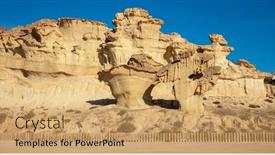 Presentation with erosion - Slides enhanced with mazarron-rock-formation-erosion background and a yellow colored foreground