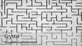  Presentation with 3d abstract architecture white - Slide set featuring maze against white background find background and a  colored foreground