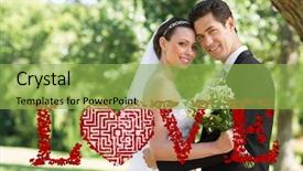  Presentation with loving hearts love heart candy - Cool new PPT theme with maze heart against loving newly backdrop and a yellow colored foreground