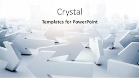  Presentation with maze - Beautiful presentation design featuring maze-made-up-from-arrows backdrop and a white colored foreground