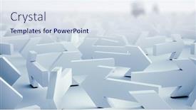  Presentation with maze - Amazing PPT theme having maze-made-up-from-arrows backdrop and a sky blue colored foreground