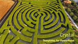  Presentation with napa - Slide deck having maze-of-bushes-in-botanical background and a tawny brown colored foreground