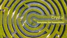  Presentation with napa - Beautiful slide deck featuring maze-of-bushes-in-botanical backdrop and a tawny brown colored foreground