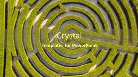  Presentation with botanical - Presentation design consisting of maze-of-bushes-in-botanical background and a tawny brown colored foreground