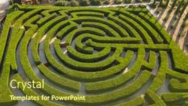  Presentation with botanical - Slide set enhanced with maze-of-bushes-in-botanical background and a tawny brown colored foreground