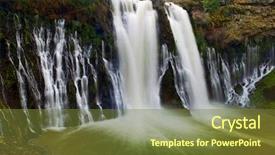  Presentation with sunlight on falls - Cool new presentation design with mc - mc aurthur burney falls backdrop and a tawny brown colored foreground