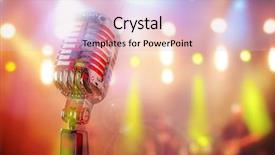  Presentation with music microphone radio mic retro - Presentation enhanced with mc - retro microphone against colourful background background and a  colored foreground