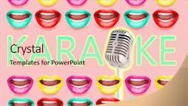  Presentation with music microphone radio mic retro - PPT layouts featuring mc - retro microphone and frame made background and a lemonade colored foreground