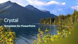  Presentation with summer time - Cool new slide deck with mcdonalds - lake mcdonald in glacier national backdrop and a ocean colored foreground