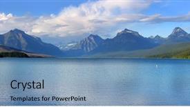  Presentation with glacier - Beautiful theme featuring mcdonalds - panoramic landscape of lake mcdonald backdrop and a light blue colored foreground