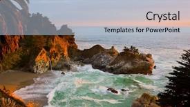  Presentation with chromatography sur papier - Slide set enhanced with mcway falls in big sur background and a light blue colored foreground