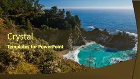  Presentation with falls - Amazing slide set having mcway falls in julia pfeiffer burns state park usa backdrop and a tawny brown colored foreground