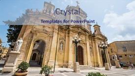  Presentation with rabat - Presentation theme consisting of mdina-malta-26-may-2015 background and a light blue colored foreground