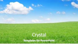  Presentation with meadow - Audience pleasing slides consisting of meadow covered by a grass backdrop and a  colored foreground