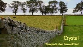  Presentation with british - Presentation enhanced with meadow in the british countryside background and a  colored foreground