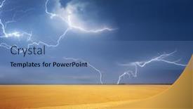  Presentation with weather - Presentation theme consisting of meadow-of-wheat-harvest background and a teal colored foreground