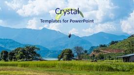  Presentation with region - Slide set enhanced with meadow pokhara region nepal background and a sky blue colored foreground