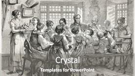  Presentation with old farm - Colorful PPT layouts enhanced with meal in an alsatian farm backdrop and a gray colored foreground