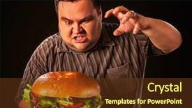  Presentation with fast food healthy - Slide deck consisting of meal leads to obesity end background and a tawny brown colored foreground