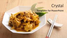  Presentation with turmeric - Theme with meal nusantara - delicious turmeric chichen background and a lemonade colored foreground