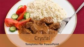  Presentation with beef - PPT layouts consisting of asian girl with red christmas hat show two fingers and blank sign isolated on white background background and a lemonade colored foreground