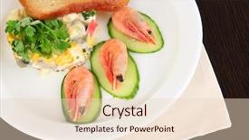  Presentation with meal planning - Amazing PPT theme having meal planning - small portion of food backdrop and a lemonade colored foreground