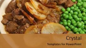  Presentation with kidney - PPT layouts enhanced with meal with lamb lambs kidney background and a gold colored foreground