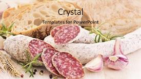  Presentation with bread - Slide deck featuring meal with salami and bread background and a lemonade colored foreground