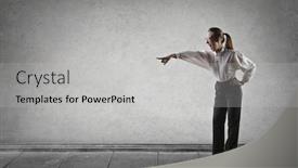  Presentation with mean - Slide set featuring mean boss background and a light gray colored foreground