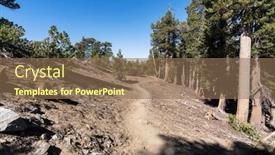  Presentation with los angeles - PPT theme consisting of meandering-trail-near-the-summets background and a coral colored foreground