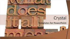  Presentation with mean - PPT theme enhanced with what does it all mean background and a coral colored foreground